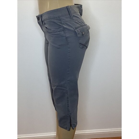 Sonoma Modern Fit Grey Jean Capri With Zippers On Bottom Of Legs - Picture 4 of 8